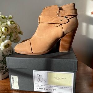 rag & bone Harrow Booties, Tan Nubuck, Size 38.5 (8.5)